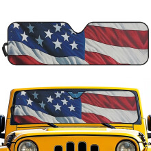 3D USA Flag Windshield Sun Shade for Jeep Wrangler