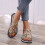 Women's woven thong gladiator sandals yellow 1