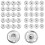 Silver Metal Snap Buttons 15mm 50pcs 10 Sets 1