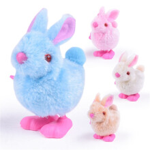 Wind-Up Hopping Bunny Plush Toy 1 Piece