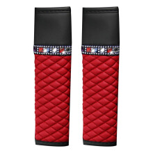 Rhinestone Car Seat Belt Covers Leather Shoulder Protectors