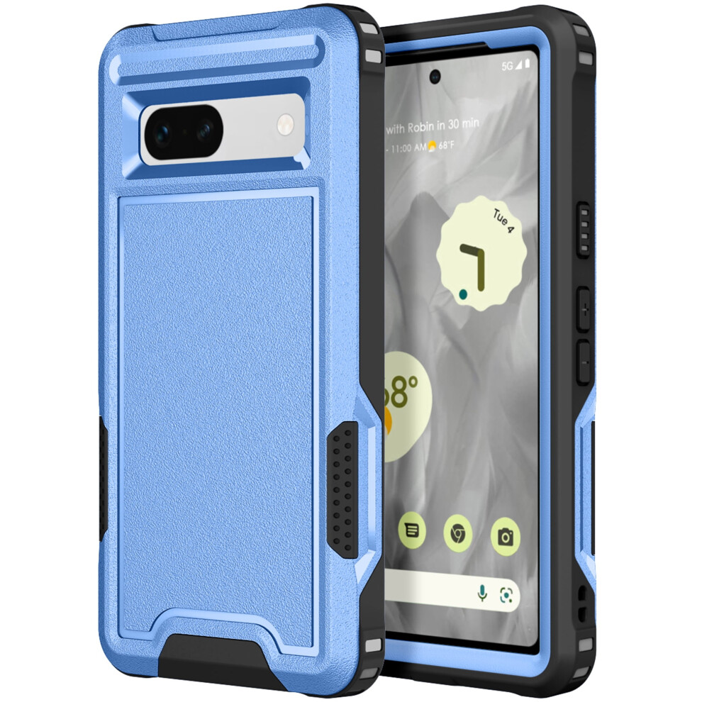 Rugged Dual-Layer Case For Google Pixel 8A Blue 9132278396361