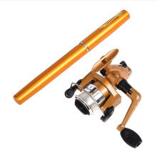 Pen-style fishing rod and reel combo aluminum telescopic