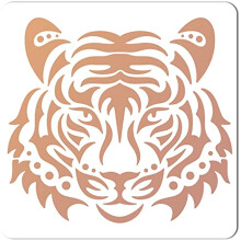 Tiger Head Stencil Reusable Large for Wood Wall Canvas Tile