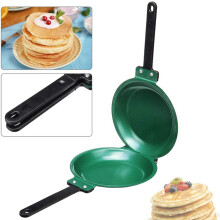 2X DIY Non-Stick Pan, Double-Sided Frying Pan Frying Pan Breakfast Pan, Gas and Induction Cooker Universal