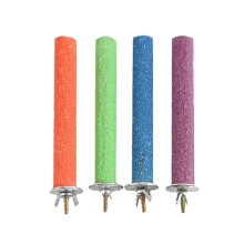 Poleiro para papagaio com brinquedo de quartzo para moer alimentos, 1 peça