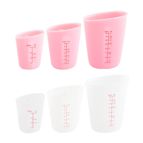 Silikonmätkoppset Transparent6 st125 ml250 ml