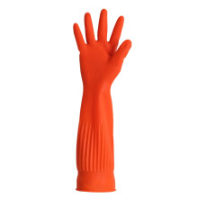 Rubber Dishwashing Gloves Long Cuff 15 Inch Orange L