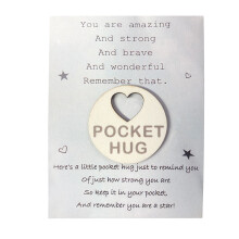 Pocket Hug Card You Are Amazing Strong Wonderful Heart