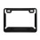 License Plate Frame Textured Cloth-Wrapped Black Stainless 1
