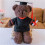 Graduation Stuffed Bear Black Gold 11.8 inch 1