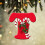 Christmas Ornament Personalized Acrylic Letter 3.9 in Red 1