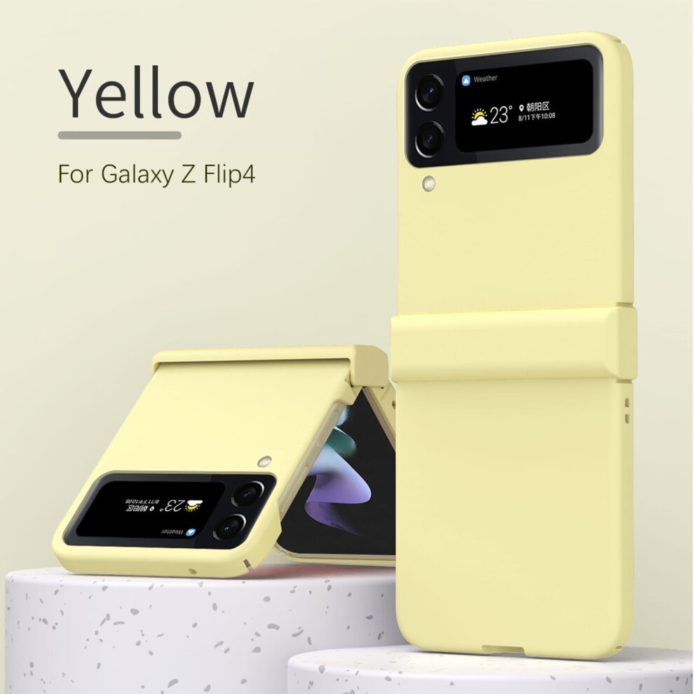 Galaxy Z Flip 4 Case Anti-Drop Shockproof Hard Cover Yellow 9132278391328