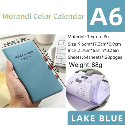 A6 Mini Notebook Planner 128 Pages 173x96mm