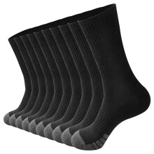 Men's Ankle Socks Solid Color Cushioned Arch Support 5 Pcs