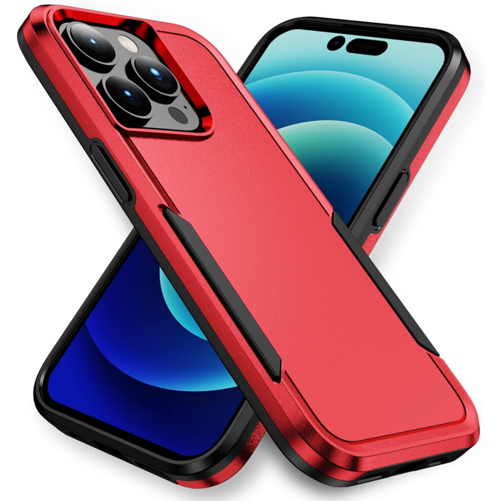 Iphone 14 Pro Max Heavy Duty Shockproof Case Red 9132278379562