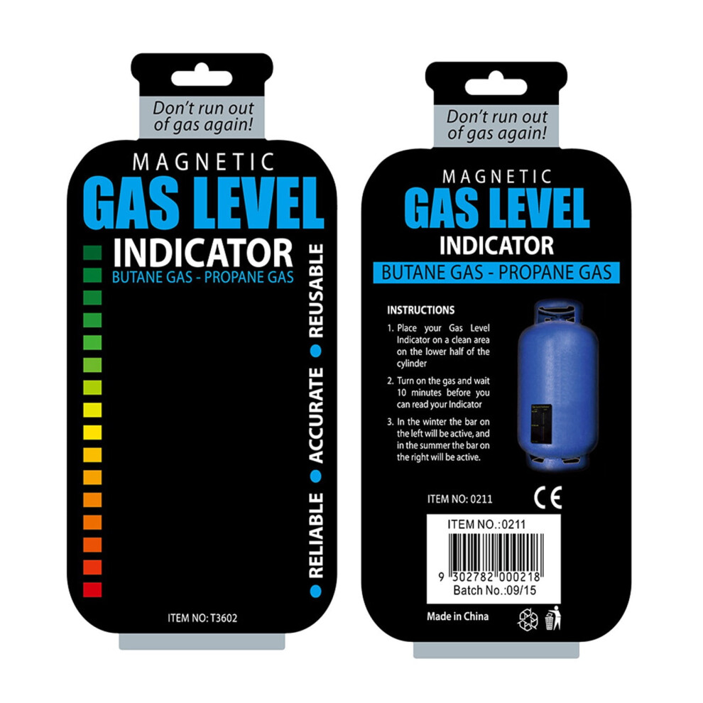 Propane Tank Level Indicator Card Reusable 9027700654112