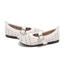 Mary Jane Flats Shoes Beige Round Toe 31