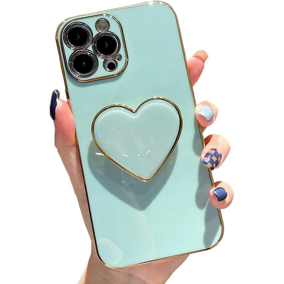 Iphone 12 Pro Max Heart Holder Case Tpu Shockproof Green 9101399869795