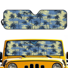 Jeep Windshield Sunshade UV Heat Blocking Coconut Tree
