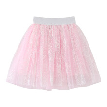 Kids Ballet Skirt Dot Print Solid Tulle Size 7-8 Pink