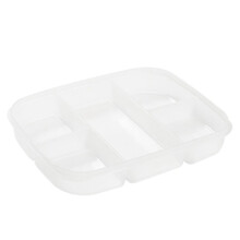 Airtight Veggie Tray with Lid, 5-6 Compartment Storage