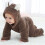 Infant Flannel Romper Solid Color Stitching 1 Pack 3