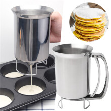 Stainless Steel Pancake Batter Dispenser with Measuring