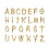Bamboo Alphabet Letter Charm 18K Gold Plated Initial 1