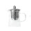 Glass Teapot with Stainless Steel Infuser Square Ergonomic 1