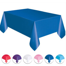 Plastic Rectangle Tablecloth Blue 6 ft x 4.5 ft