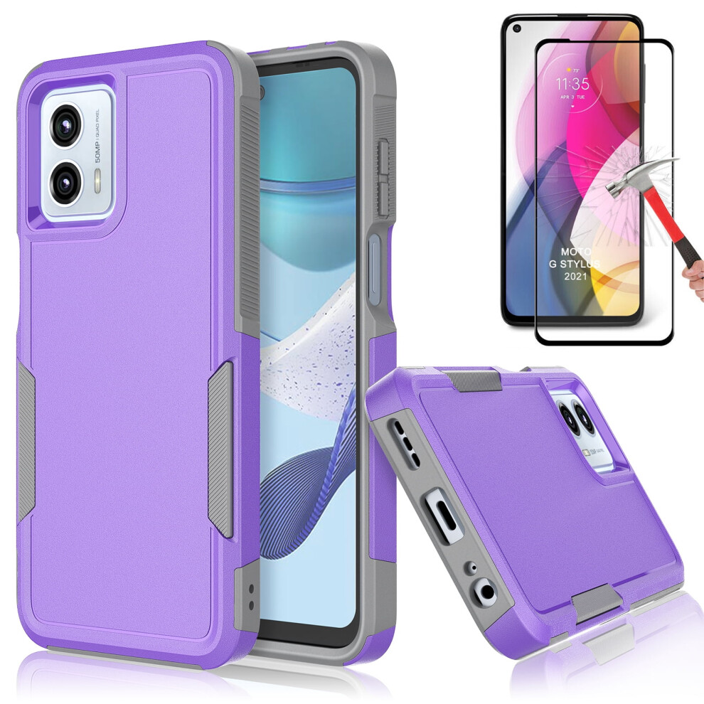 Motorola Moto G 5G 2023 Case Shockproof With Purple 9132278407289