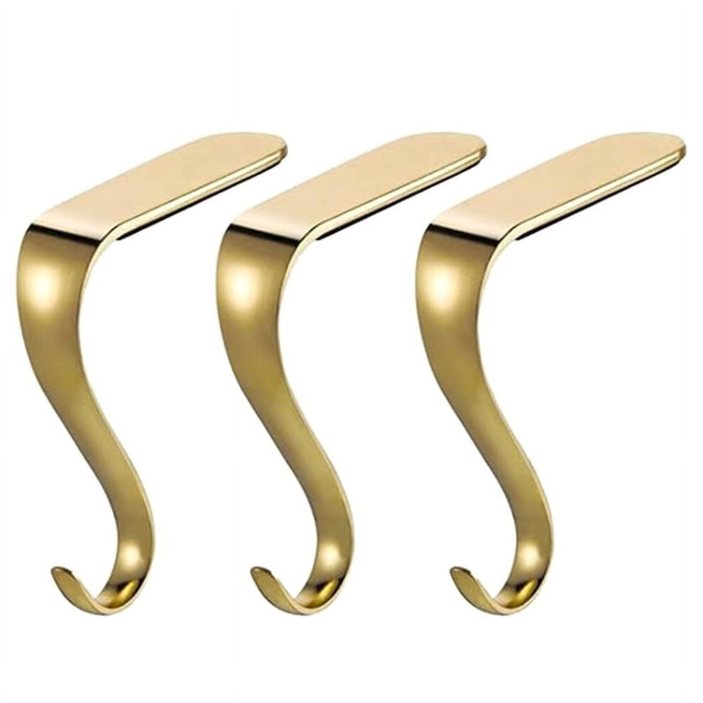 Gold Metal Clothes Rack Hooks For Keys Fireplace Hanger 3 9027700656499