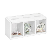 Wooden Piggy Bank Money Saving Box for Adults