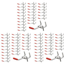 75X Single Pegboard Hooks 50mm Board Slat Wall Retail Display Shop Peg Fits 25mm