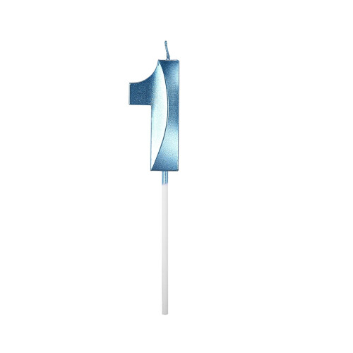 Birthday Candle Number 1 Multicolor 3D Design
