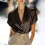 Women's Solid Blazer with Notched Lapel Short Sleeve 1