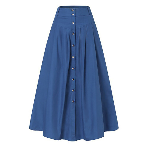 Women's A-Line Maxi Skirt Blue M