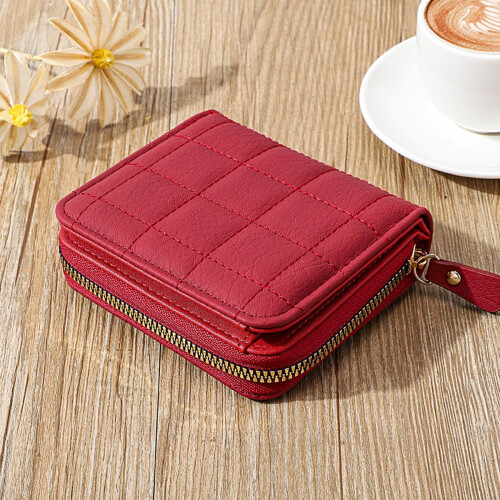 Women's bifold RFID-blocking wallet with zipper coin pocket 2