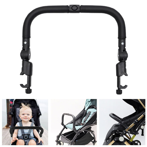 Baby Stroller Handrail Guardrail Adjustable Angle Black