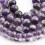 Amethyst round beads natural stone strand 8mm 1