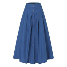 Women's A-Line Maxi Skirt Blue S