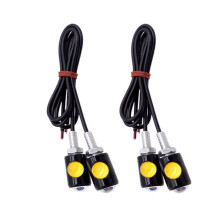 Amber LED Turn Signals 12V Super Bright Aluminum Universal