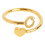 YUEHAO Heart Ring with Initial Letter Jewelry 1