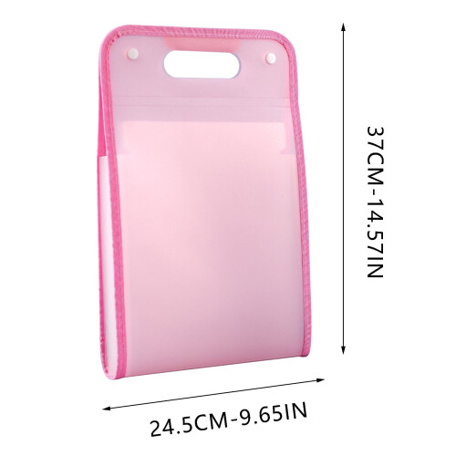 Cartella portadocumenti rosa con 13 tasche, formato lettera 1