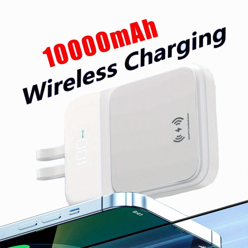 Magnetic Power Bank 10000mAh with 2 Cables LED Display