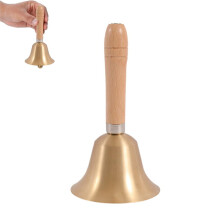 Brass hand bell loud call bell with handle
