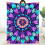 Purple Boho Mandala Flannel Blanket 50x60 in 1