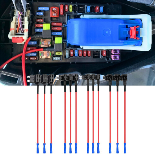 Sikringsuttaksett 12V4-type 12 stk. Mini Micro 2 lavprofil ATO