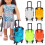 Mini-Rollkoffer für Kinder, weiß, 4-rädrig, transparent 1